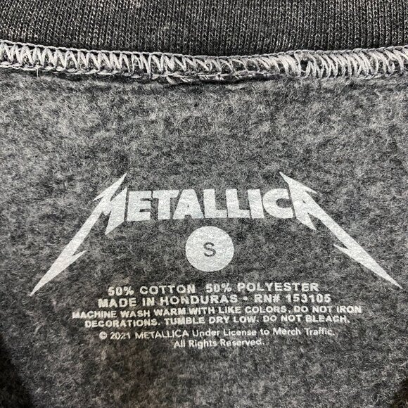 URBAN OUTFITTERS METALLICA 4 DECADES BLACK SWEATSHIRT SIZE Small - Picture 4 of 4